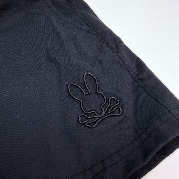 Psycho Bunny Boys Black Sweatpants Shorts Size 4 XXS Drawstring Waist - Picture 3 of 6